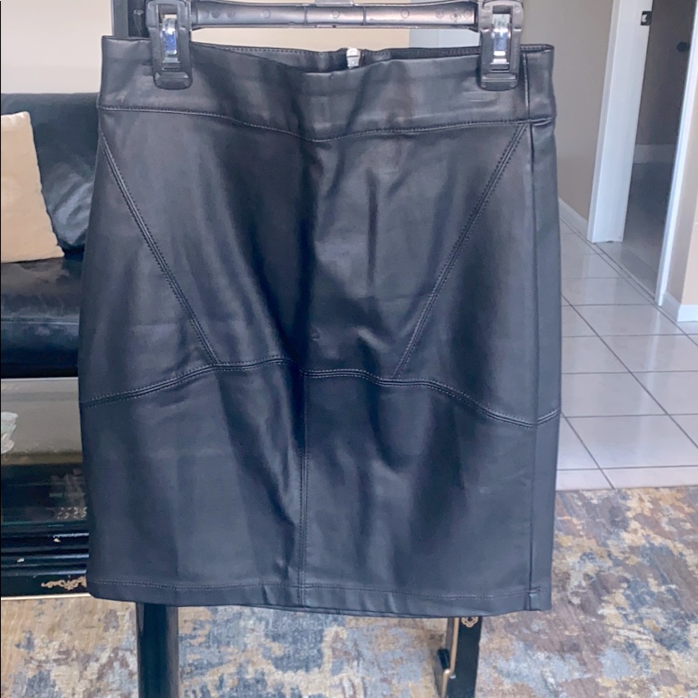 Faux Leather Mini Skirt
